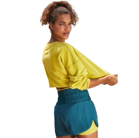 Free People Women’s Teal Shorts High Rise Active Wear Casual Small - Picture 8 of 9